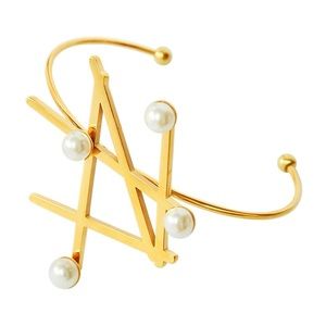 Gold Plated Stainless Steel Bracelet One size